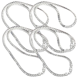 Foto 2 | Cadenas Esterlina Plata Ventdepot Mxepm-009 4 Pieza Plata