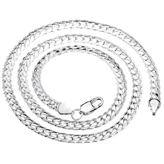 Foto 3 | Cadenas De Plata Esterlina Ventdepot Mxepm-007 2 Pieza Plata