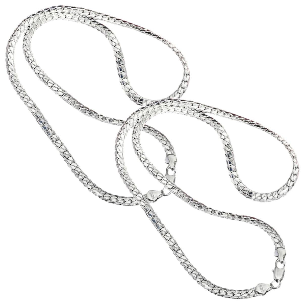 Collares De Plata Esterlina Ventdepot Mxepm-002 2 Pieza Plata