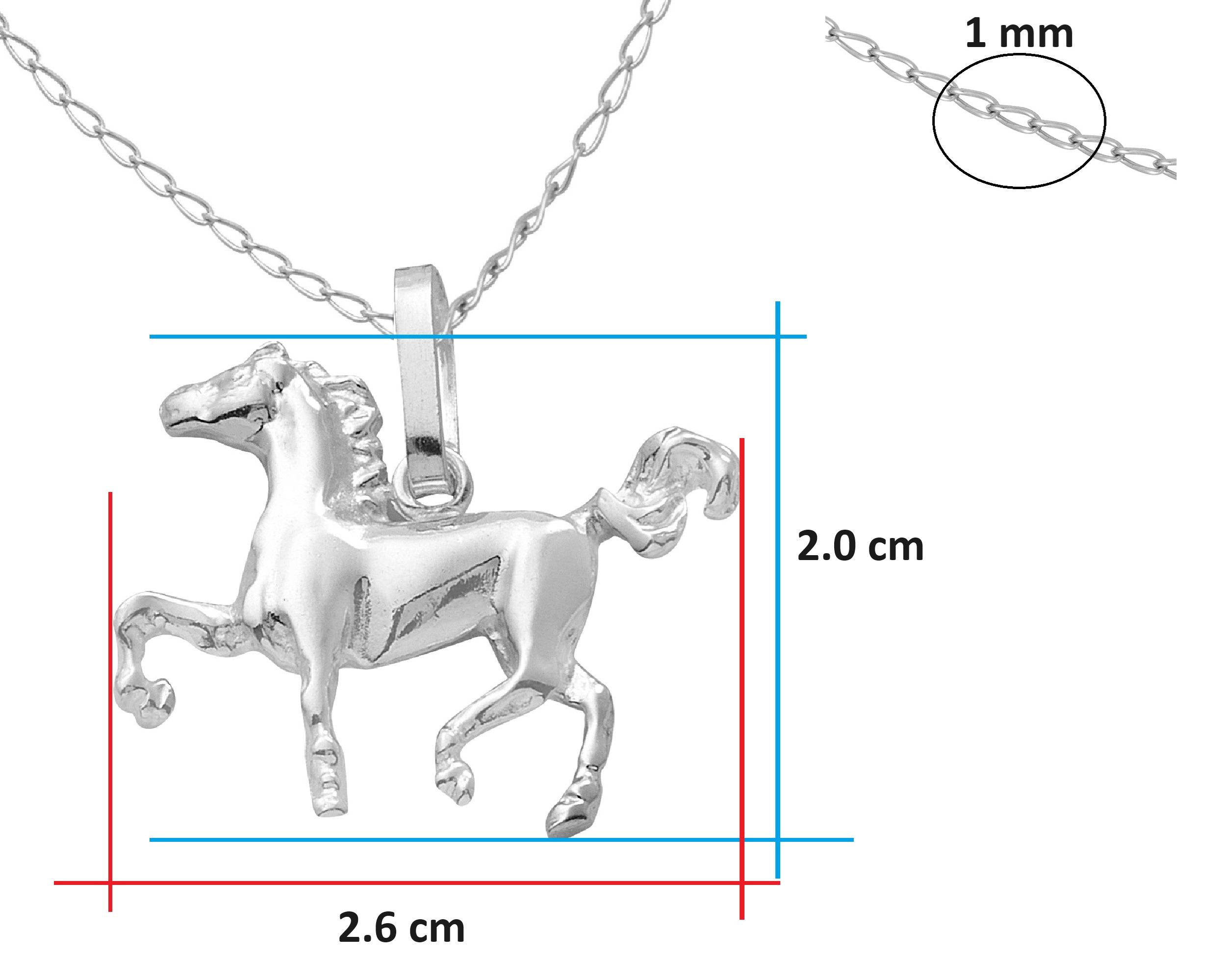 Foto 5 | Gargantilla Caballo 45 cm de Plata .925 Horoz Cp920