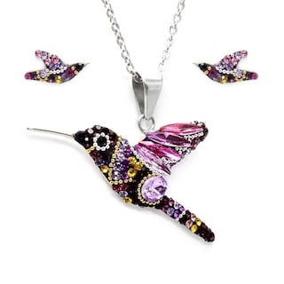 Foto 1 | Set Collar Y Aretes Colibrí Zvezda 0.925 Mujer