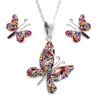 Foto 1 | Set Collar Y Aretes Mariposa Zvezda 0.925 Mujer