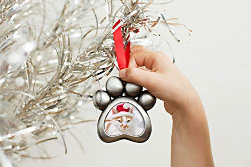 Foto 3 | Marco De Fotos Navideñas De Metal Con Estampado De Huellas De Mascotas Ornament Pearhead - Venta Internacional.