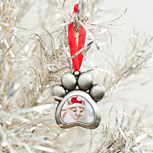 Foto 5 pulgar | Marco De Fotos Navideñas De Metal Con Estampado De Huellas De Mascotas Ornament Pearhead - Venta Internacional.