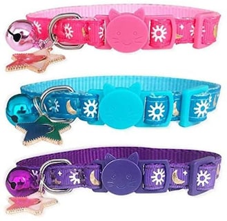 Foto 5 | Collares Para Gatos Huoguo, 3 Unidades, Breakaway, Con Campana Dorada Y Luna Brillante - Venta Internacional.
