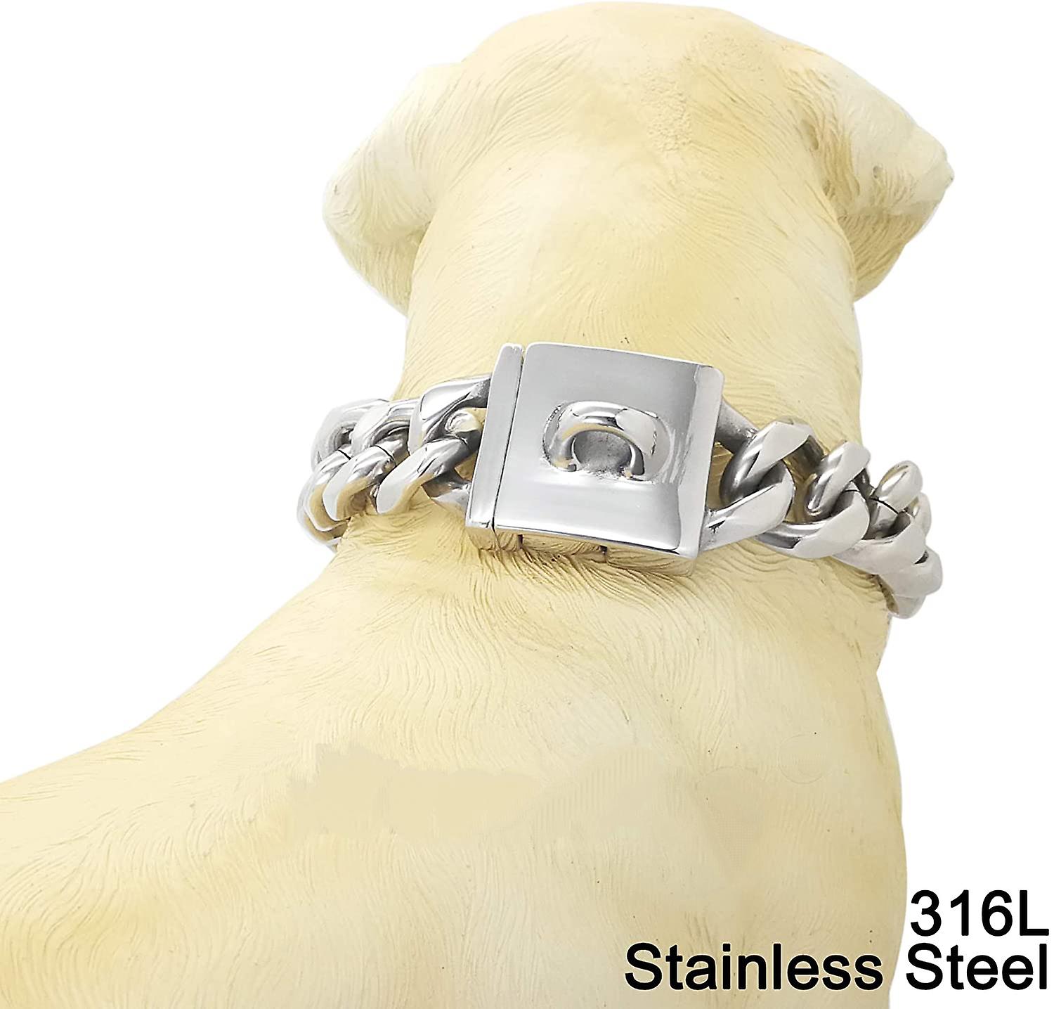 Collar Para Perros Huoguo Big Dog, Con Eslabones Cubanos Gruesos Y Resistentes - Venta Internacional.