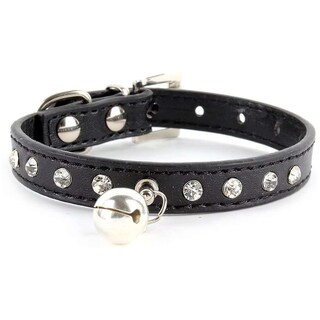 Foto 5 | Collar Huoguo De Piel Para Perro Y Gato Con Diamantes De Imitación, Correa Para Cuello Y Hebilla - Venta Internacional.