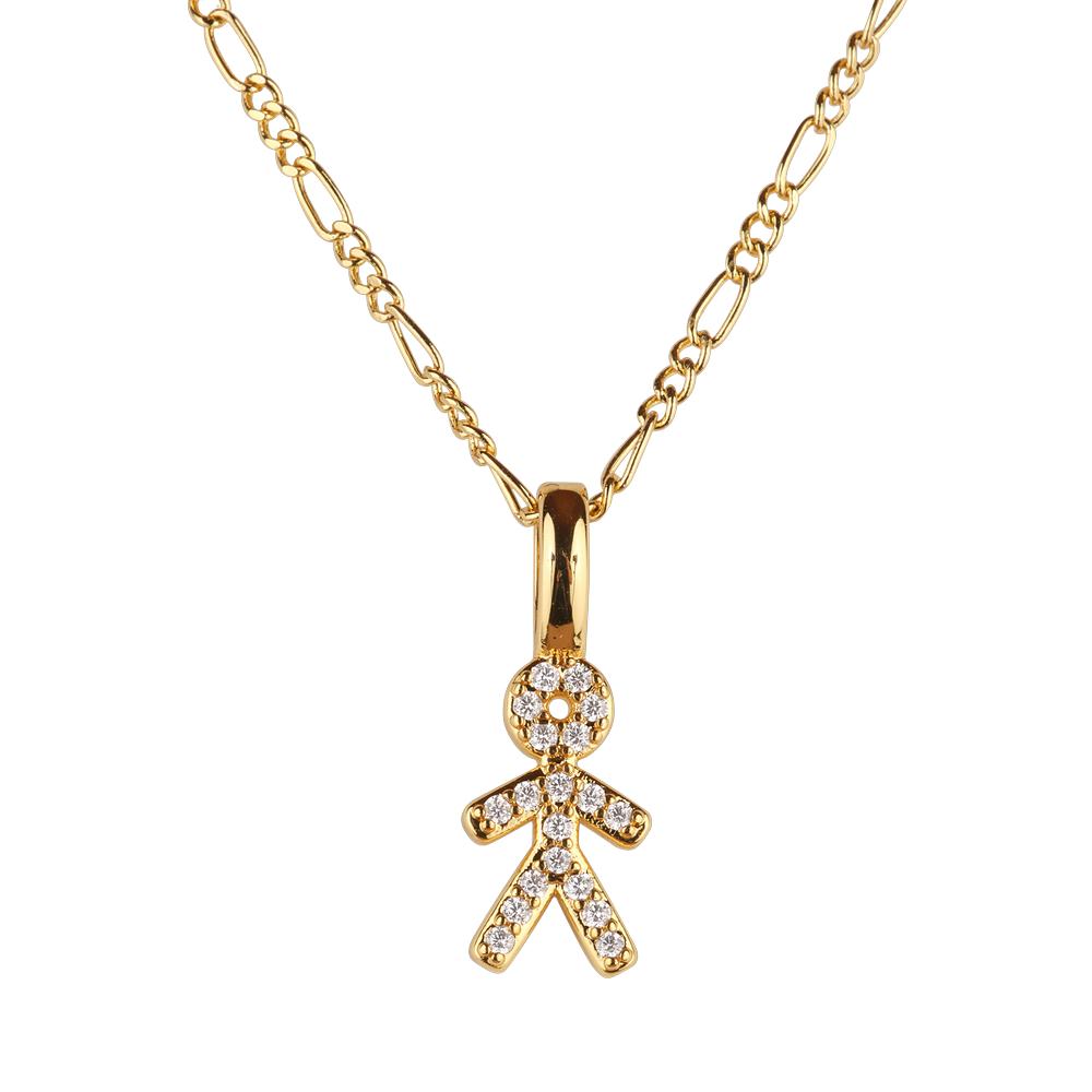 Foto 2 pulgar | Collar Para Mujer De Niños Personalizado, Baño De Oro 14k Y Zirconia Cúbica, Cadena Y Charms Luckyly, Modelo Darcy