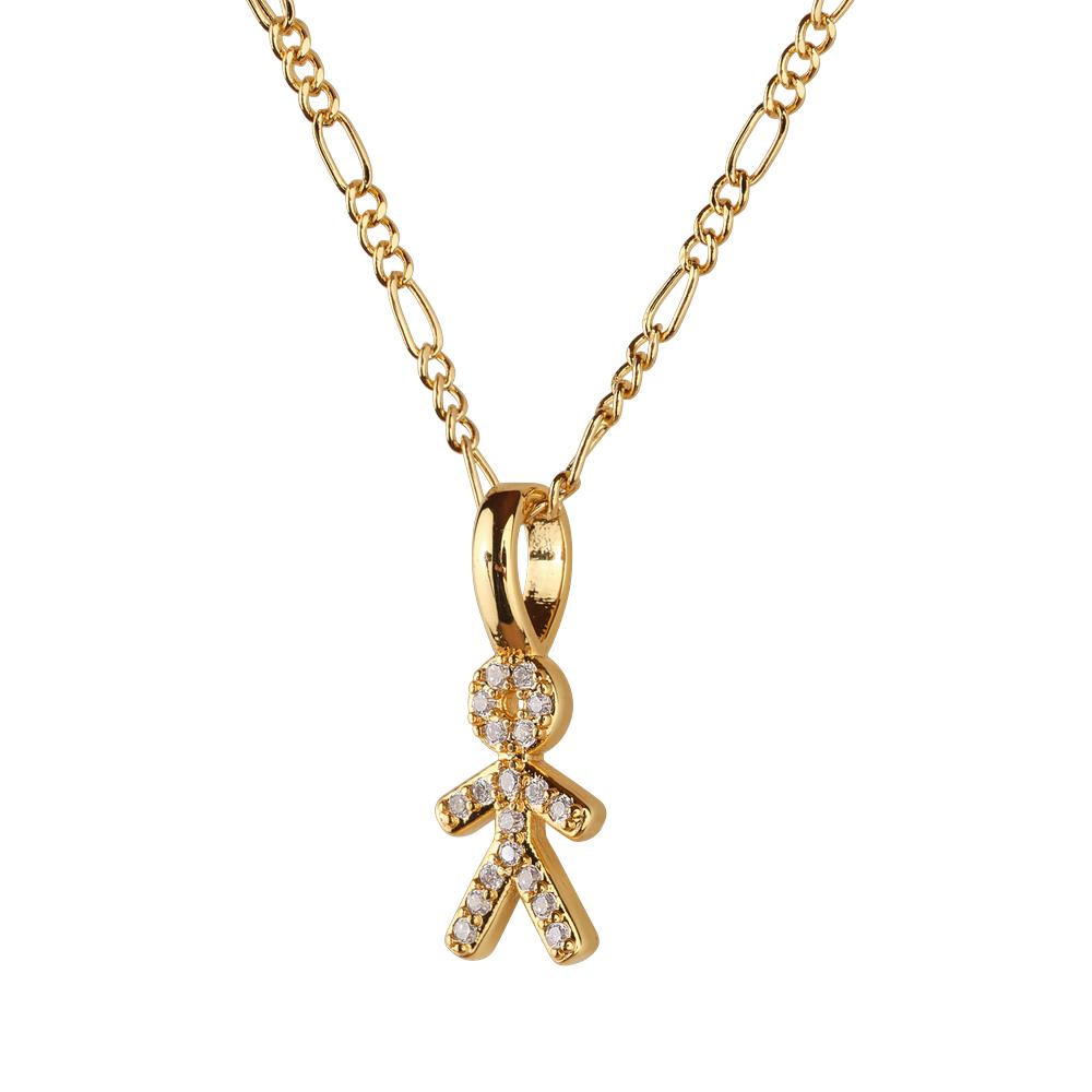Foto 2 | Collar Para Mujer De Niños Personalizado, Baño De Oro 14k Y Zirconia Cúbica, Cadena Y Charms Luckyly, Modelo Darcy