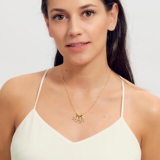 Foto 5 | Collar Para Mujer De Niños Personalizado, Baño De Oro 14k Y Zirconia Cúbica, Cadena Y Charms Luckyly, Modelo Darcy
