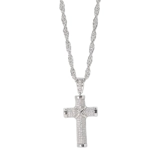 Foto 1 | Collar Dije de Cruz Crixus Joyería Plata .925 Piedra Zirconia