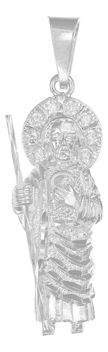 Foto 2 pulgar | Collar De Plata 925 Con Dije De San Judas 4.9 Cm