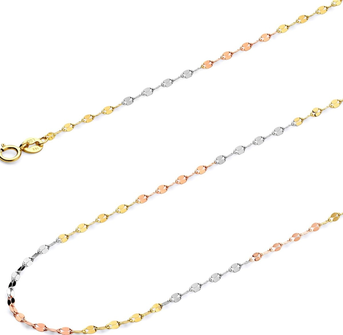 Foto 5 | Cadena De Oro Italiano 14k, Estilo Grano De Café, 50 Cm