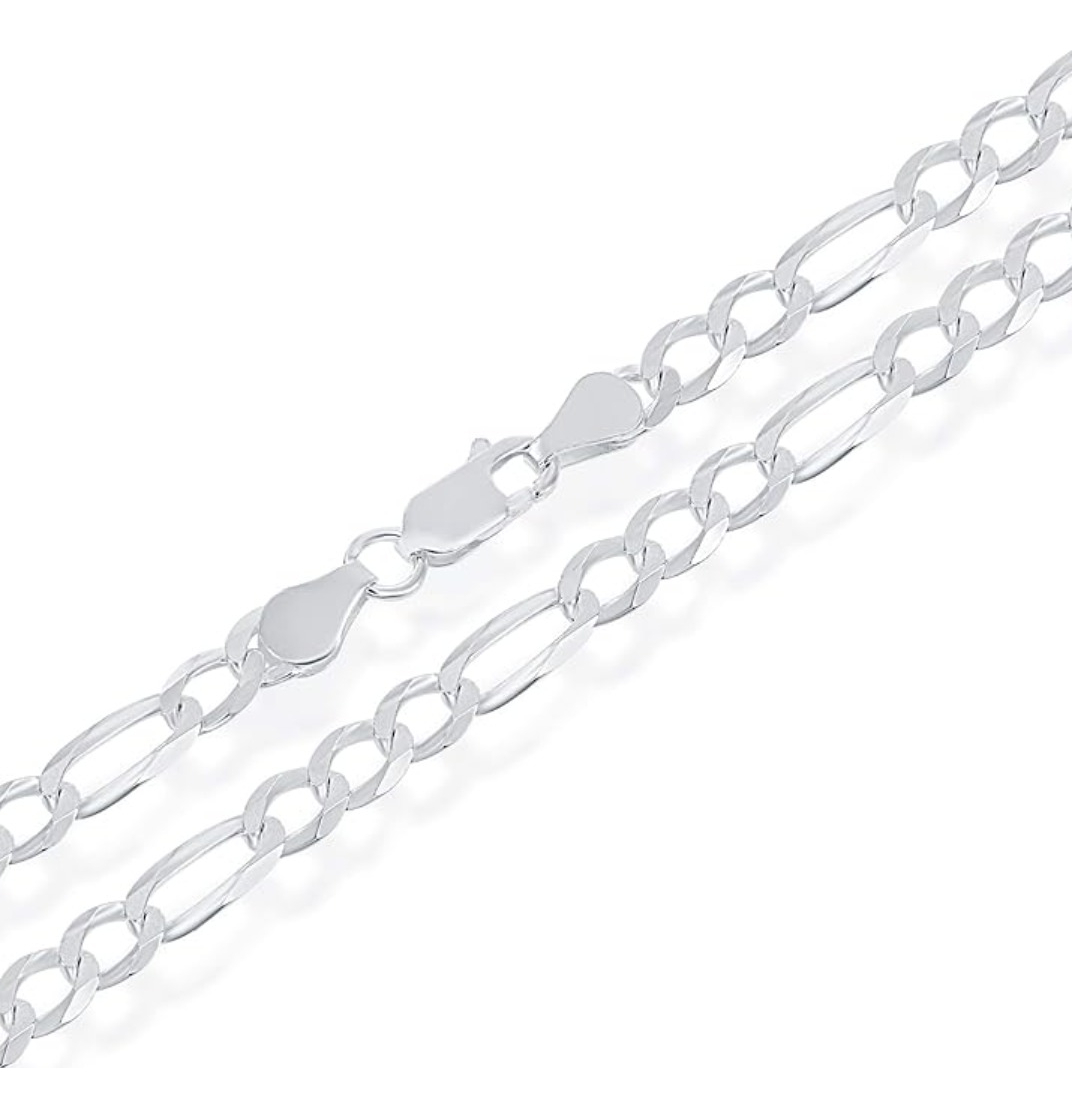 Foto 5 pulgar | Cadena De Plata 925 Estilo 3x1 Figaro De 50 Cm Calibre 6.1mm