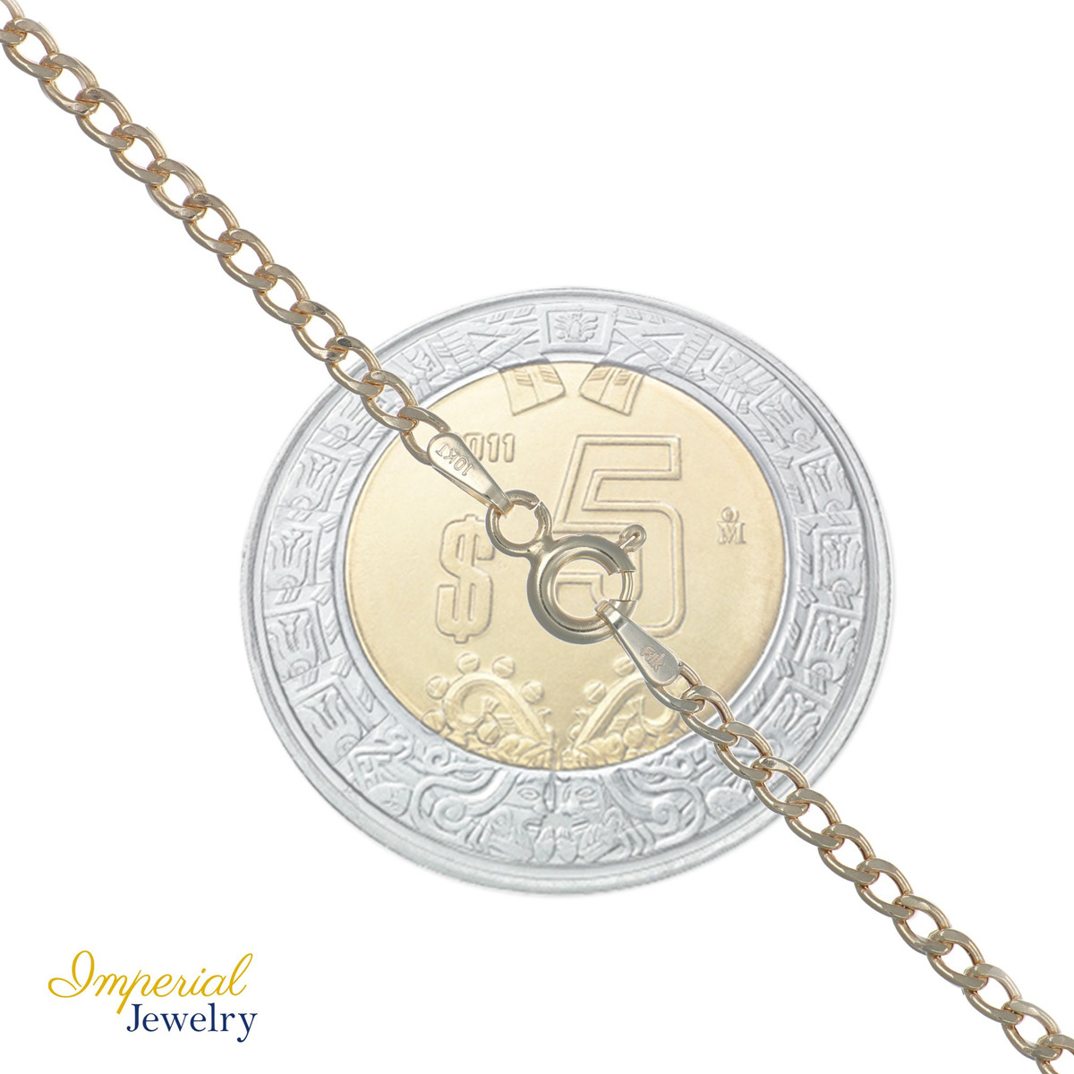 Foto 5 | Cadena Italiana de 10k  Estilo Cubana Calibre 2 mm de 45 cm