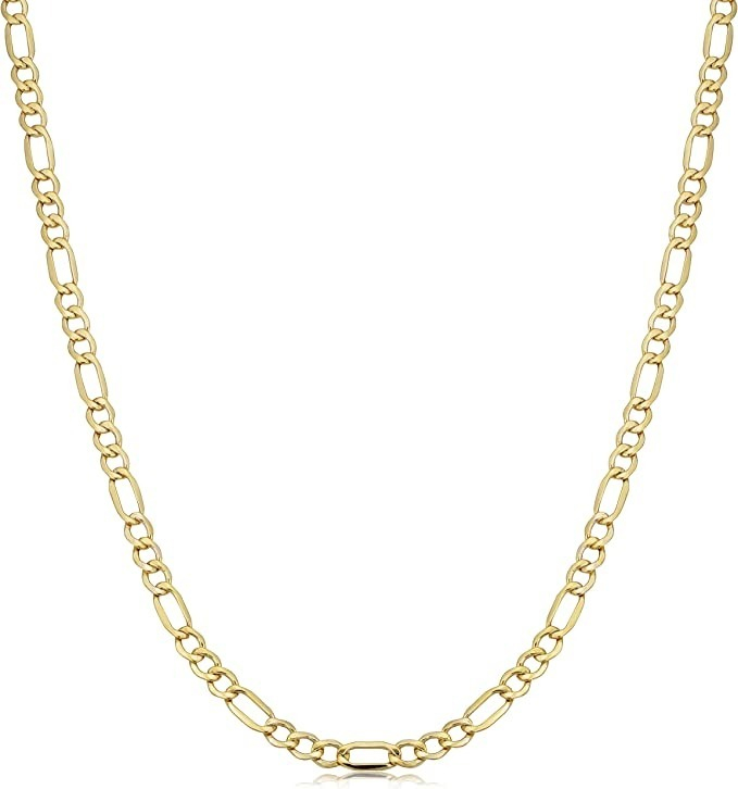 Foto 1 | Cadena De Oro Italiano 10k Figaro 3x1 Hueca 50 Cm 2.6mm