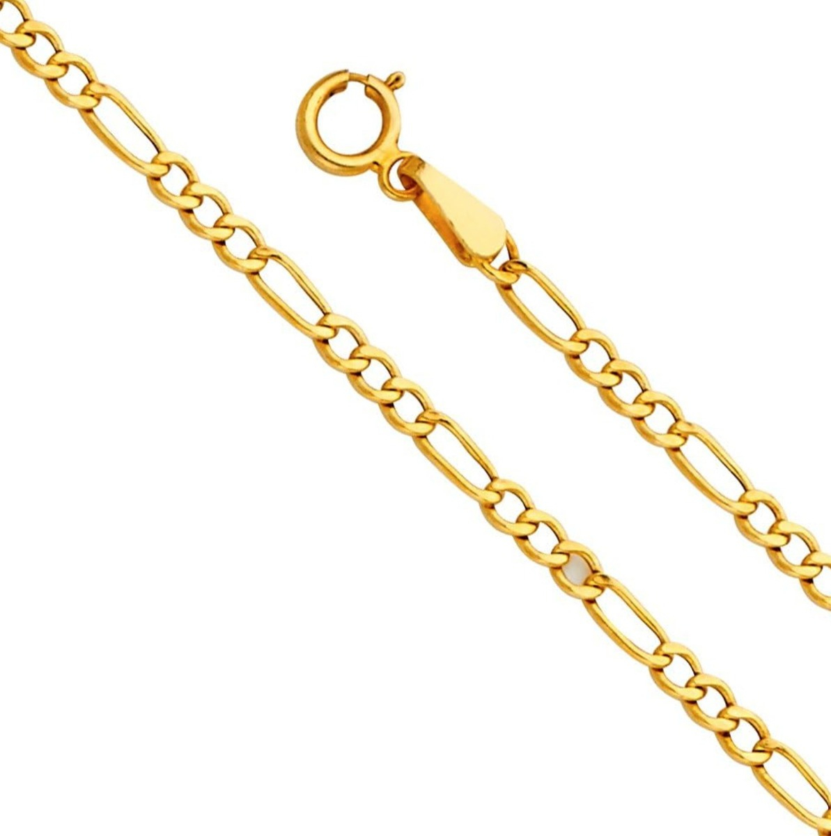 Foto 4 pulgar | Cadena De Oro Italiano 10k Figaro 3x1 Hueca 50 Cm 2.6mm