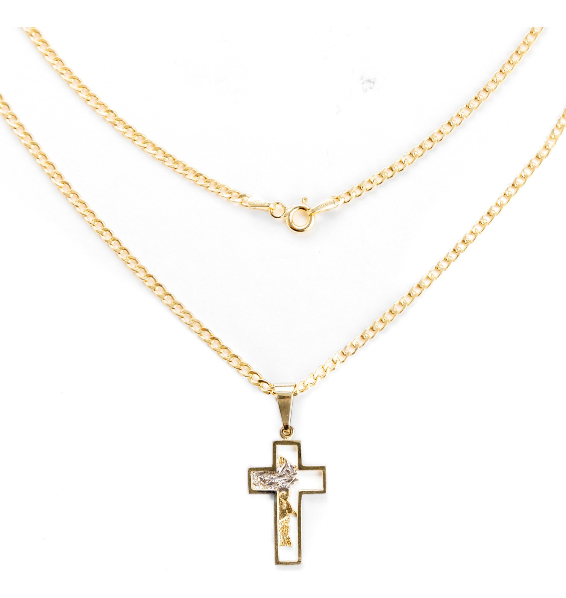 Foto 6 | Collar De Cruz Con Rostro De Cristo De Oro De 10k