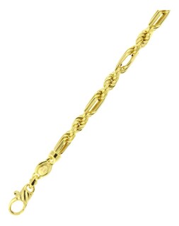 Foto 3 | Cadena Italiana Torsal 3x1 Figaro 14k, 60cm, Calibre 3.0mm