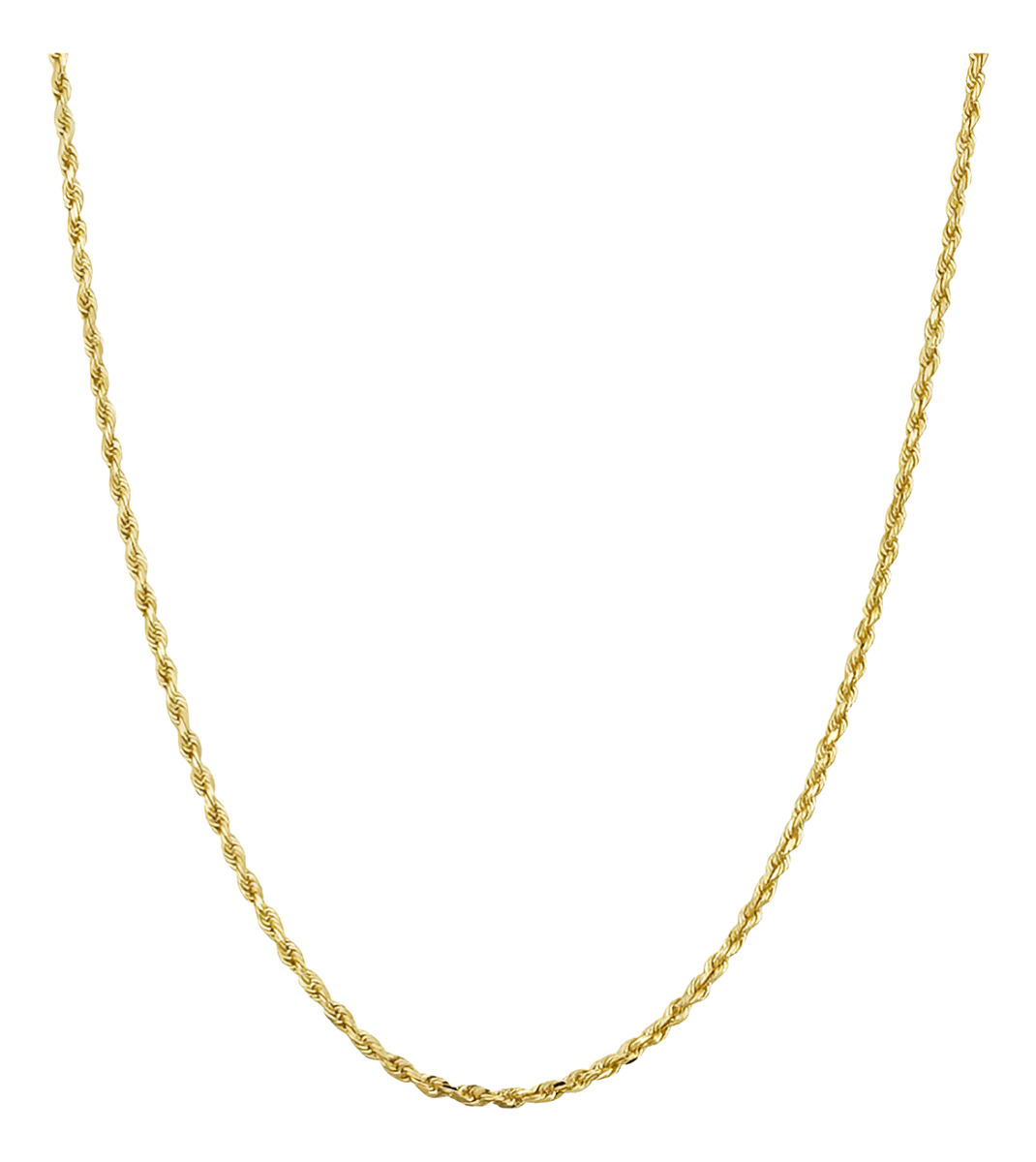 Cadena De Oro Hombre Italiano Torsal 10k Calibre 2.1mm 50 Cm