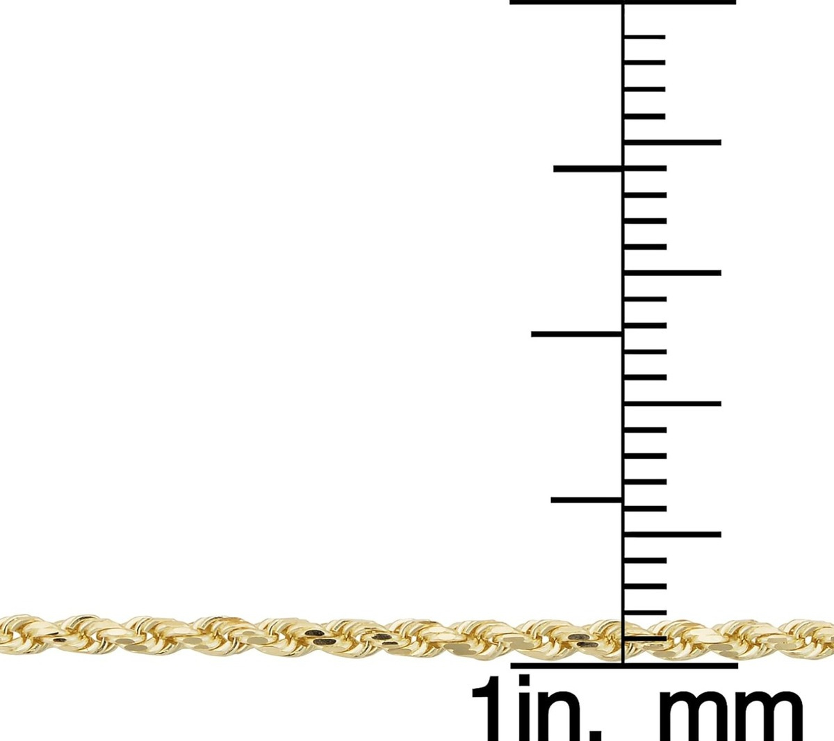 Foto 6 pulgar | Cadena De Oro Hombre Italiano Torsal 10k Calibre 2.1mm 50 Cm