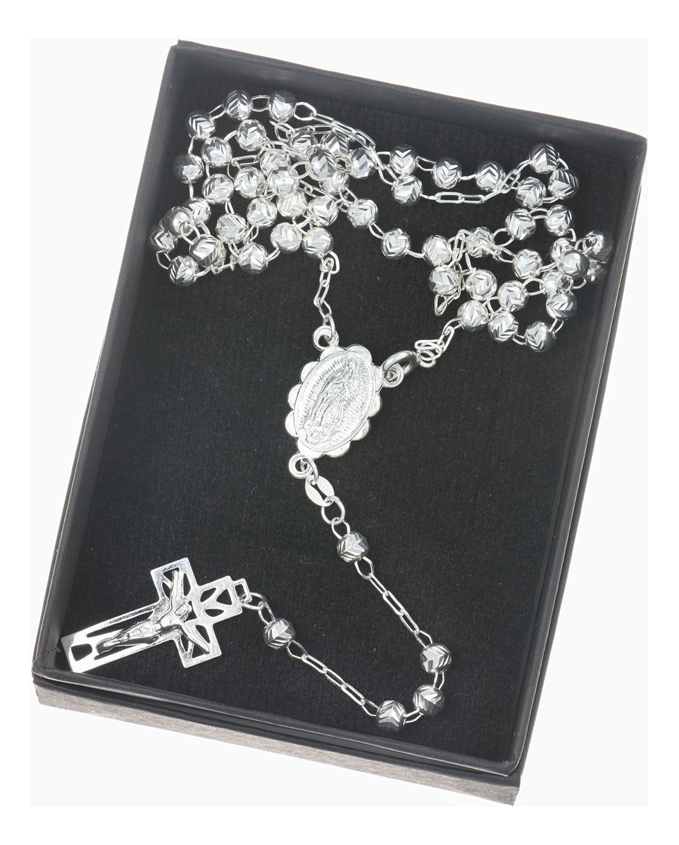 Foto 8 | Rosario De Plata Ley 925 Con Bola Diamantada De 45 Cm