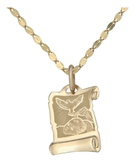 Foto 1 | Collar Con Medalla De Bautizo Italiana De Oro De 10k