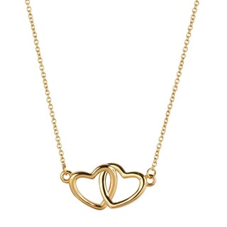 Foto 3 | Collares Para Mujer De Corazón Doble, Acero Inoxidable Baño Oro Rosa 14k, Oro 14k O Plata, Cadena Y Dije Luckyly