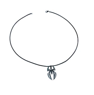 Foto 1 | Collar Colgante De Acero Inoxidable De 60 Cm Con Diseño De Araña Negro