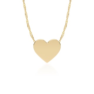 Foto 1 | Cadena Con Dije Corazón Espejo Chico 10k Oro