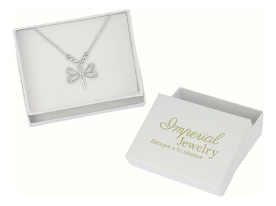 Foto 4 | Collar De Libelula De Plata 925 Con Bola Diamantada De 45 Cm