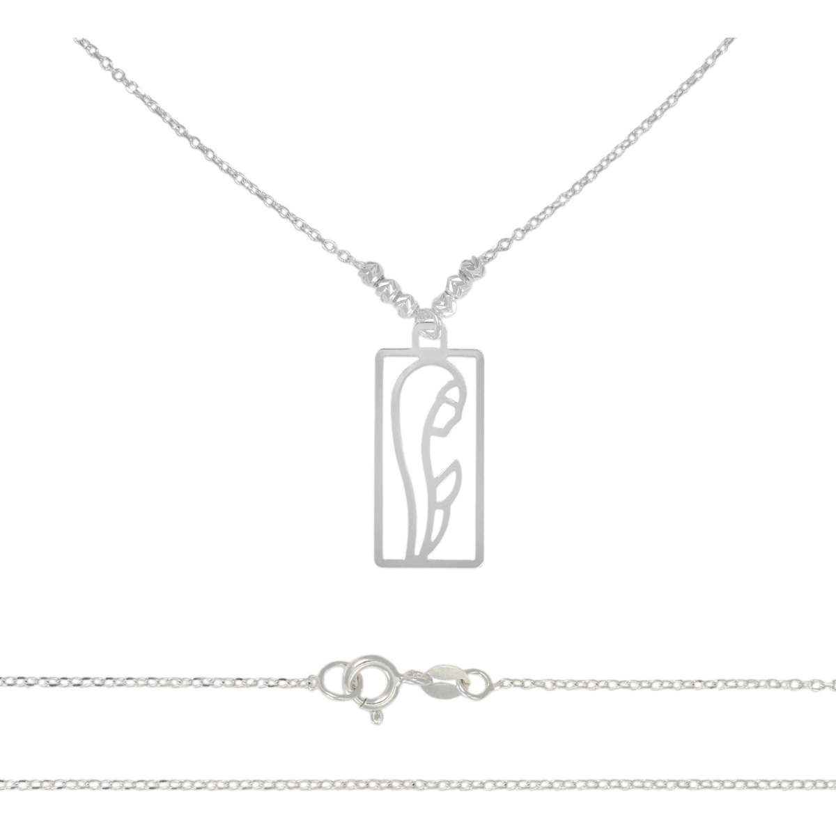 Foto 2 pulgar | Collar De Madona De Plata 925 Con Bola Diamantada De 45 Cm