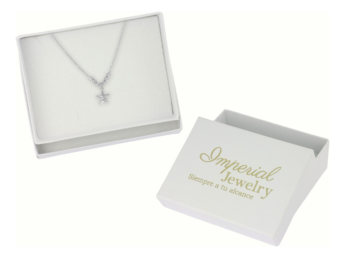 Foto 4 | Collar De Estrella De Plata 925 Con Bola Diamantada De 45 Cm