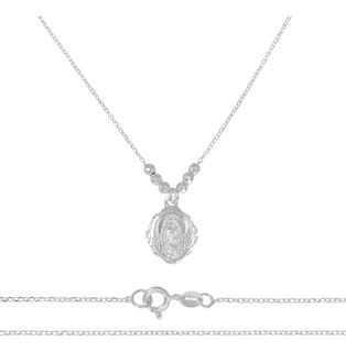 Foto 1 | Collar De La Virgen De Plata 925 Con Bola Diamantada De 45cm