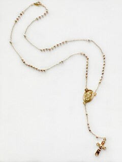 Foto 1 | Rosario Con Dije Virgen De Guadalupe Y Cristo Oro Laminado 18k Facetado