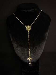 Foto 6 | Rosario Con Dije Virgen De Guadalupe Y Cristo Oro Laminado 18k Facetado