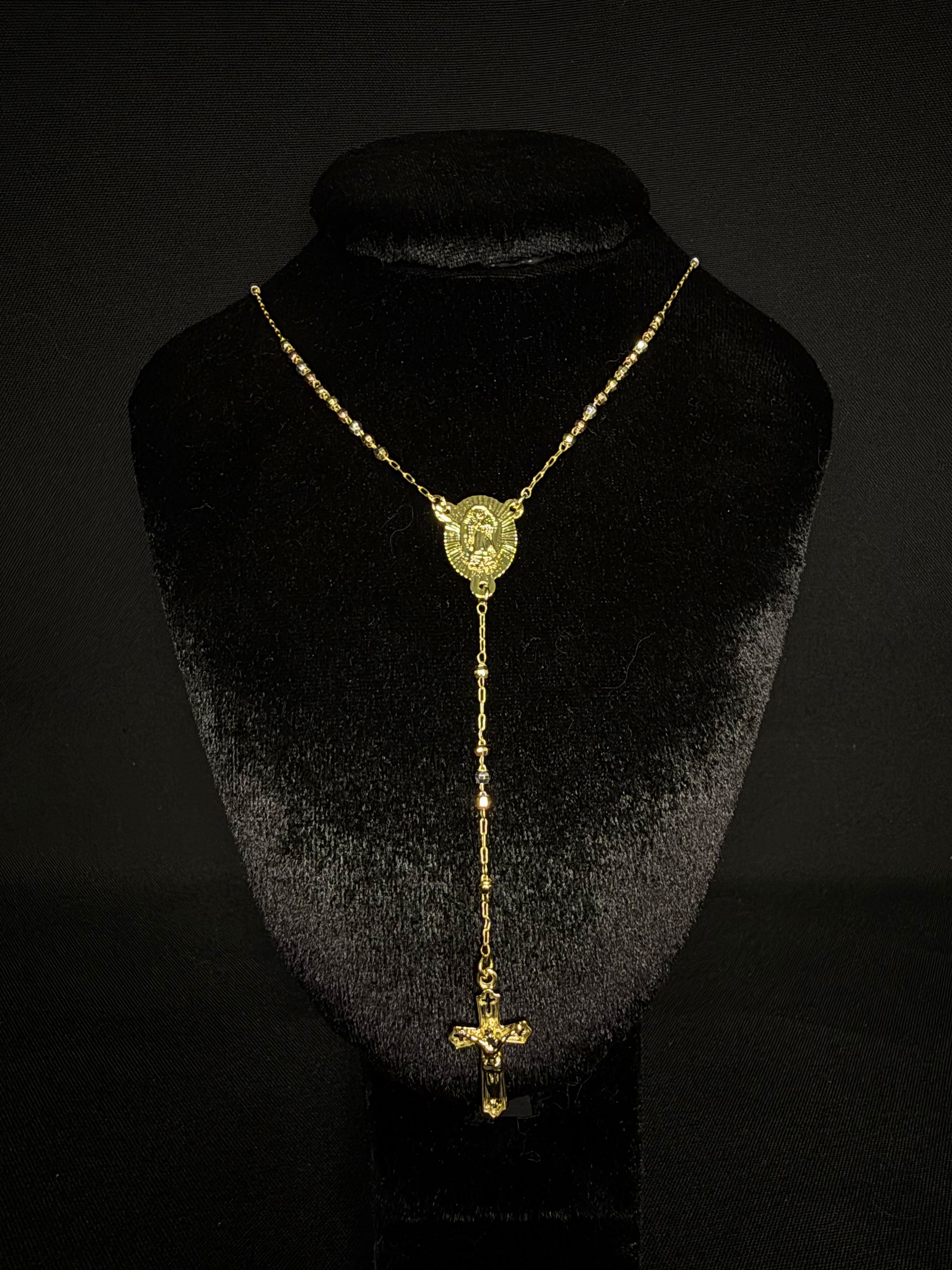 Foto 5 | Rosario Con Dije Virgen De Guadalupe Y Cristo Oro Laminado 18k Con Líneas