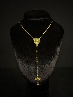 Foto 5 | Rosario Con Dije Virgen De Guadalupe Y Cristo Oro Laminado 18k Con Líneas