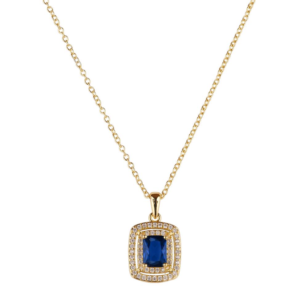 Foto 4 pulgar | Collar Mujer Baño De Oro 14k Plata Zirconia, Regalos Mamá Luckyly