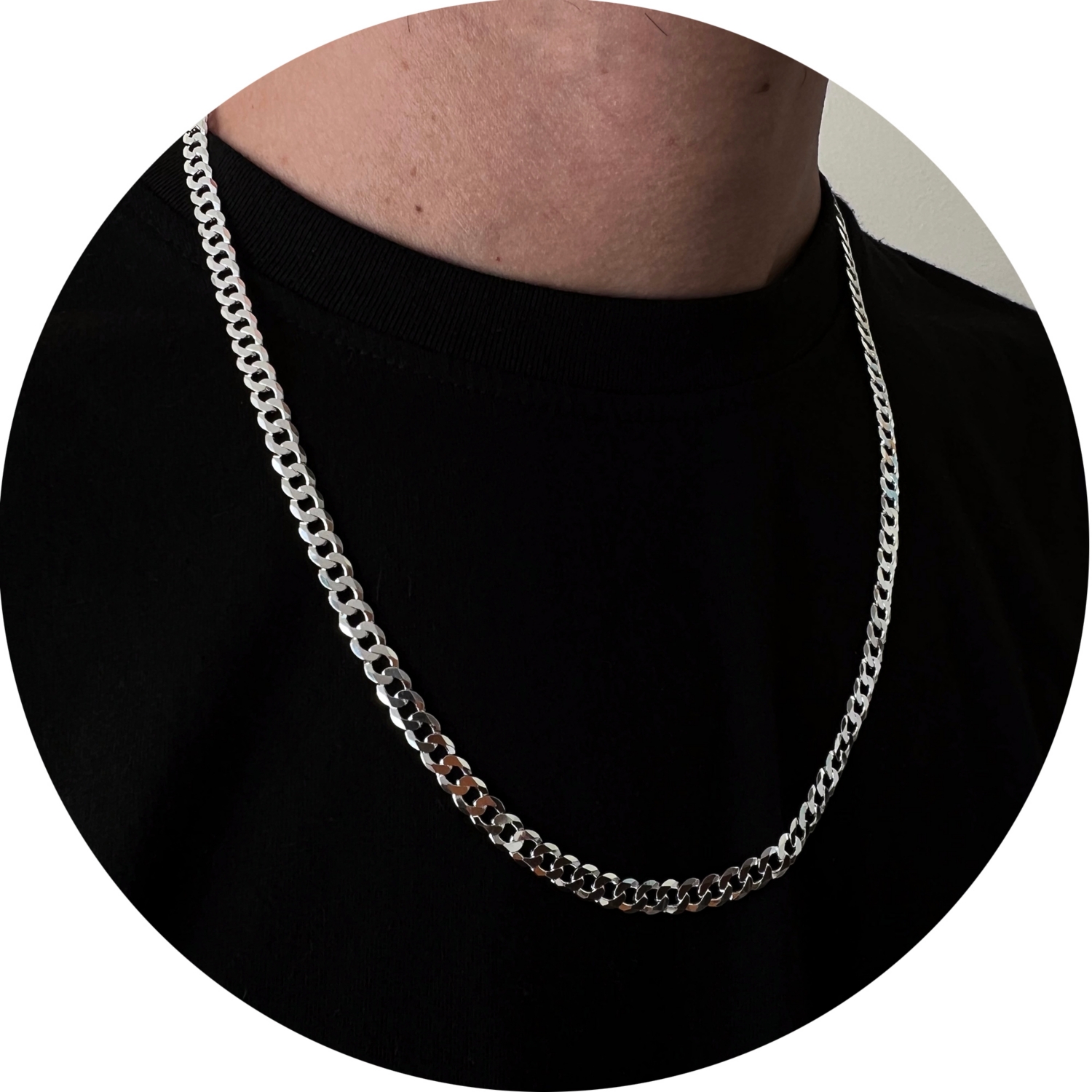 Foto 1 | Collar De Plata De Ley 925 Con Cadena Grumet De 5 Mm, 60 Cm, Unisex - Venta Internacional.