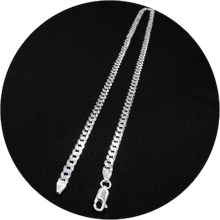 Foto 2 | Collar De Plata De Ley 925 Con Cadena Grumet De 5 Mm, 60 Cm, Unisex - Venta Internacional.