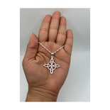 Collar Con Colgante De Nudo De Bruja De Singapur En Plata 925 Con Caja - Venta Internacional.