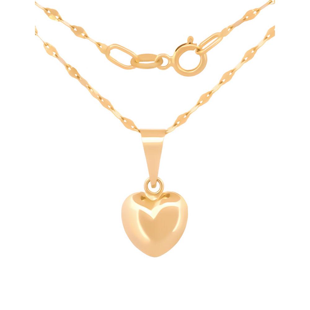 Foto 2 pulgar | Cadena Gargantilla Dama Corazón Oro 10k Sólido