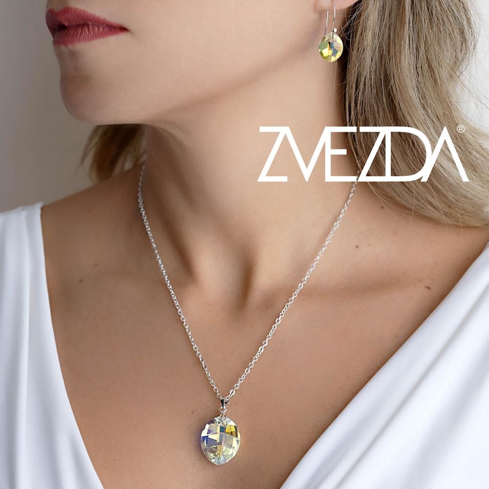 Foto 2 | Set Collar Y Aretes Pear Shaped Zvezda 0.925 Mujer