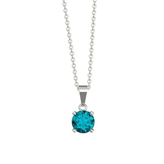 Foto 1 | Collar Solitario Con Cristal Swarovski Turquesa - Elegancia Y Color Radiante
