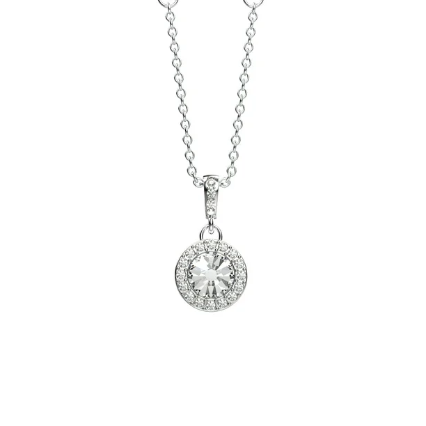 Foto 1 | Collar Rosetti Bañado En Rodio - Delicadeza Radiante Con Cristales Swarovski