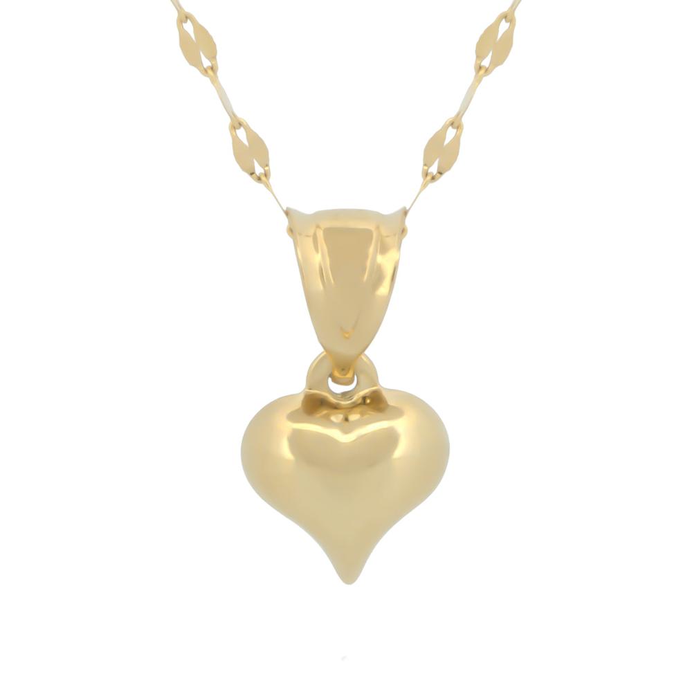 Foto 1 | Cadena Gargantilla Dama Corazón 8 Mm Oro 14k Sólido