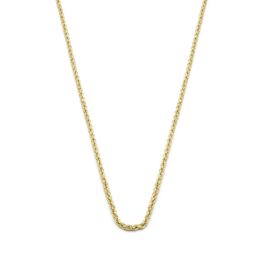 Cadena Torzal 1 Mm 45 Cm Oro Sólido 10k