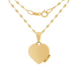Foto 3 | Cadena Con Dije De Corazón Relicario Liso Oro Sólido 10k