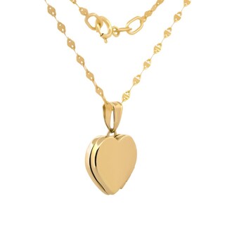 Foto 4 | Cadena Con Dije De Corazón Relicario Liso Oro Sólido 10k